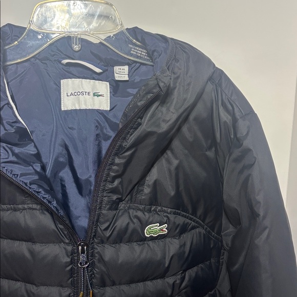 Lacoste Womens Hooded Puffer Jacket Excellent Condition! FR 45  US extra small - Picture 2 of 9